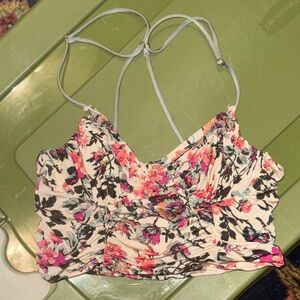 Urban Outfitters Multicolor Cropped Floral Camisole